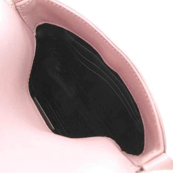 Unused Prada SPAZZOLATO 1BH188 Triangle Logo Leather Pink 2-Way Shoulder Bag ... - Picture 7 of 8